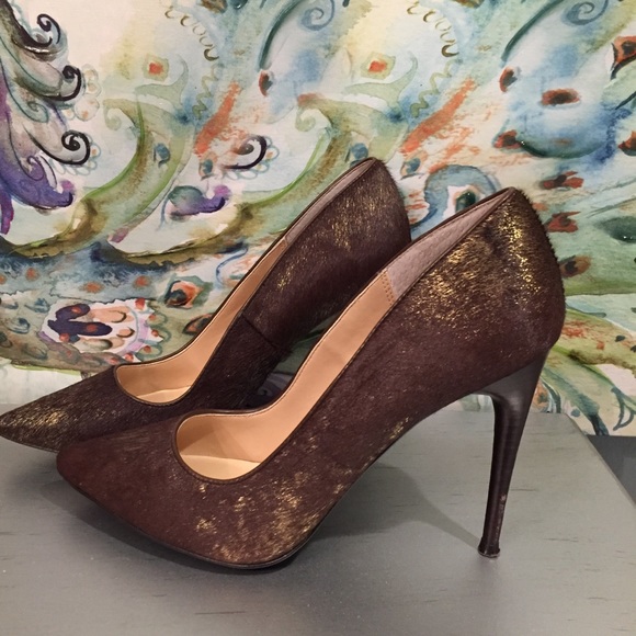 Donald j. Plainer calf hair heels size 10 - Picture 3 of 6